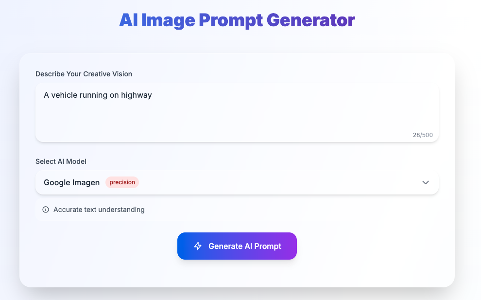 How to Use Our AI Image Prompt Generator